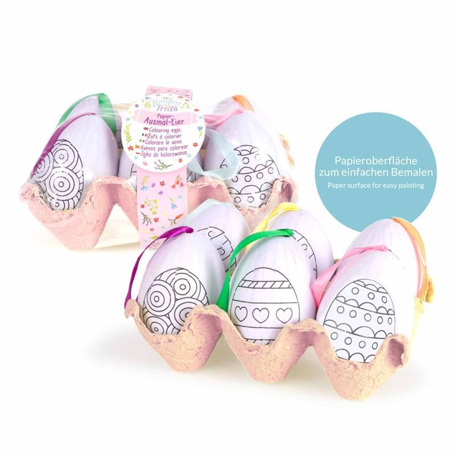 Trendhaus Tommy & Frida Papier-Ausmaleier 6er Set