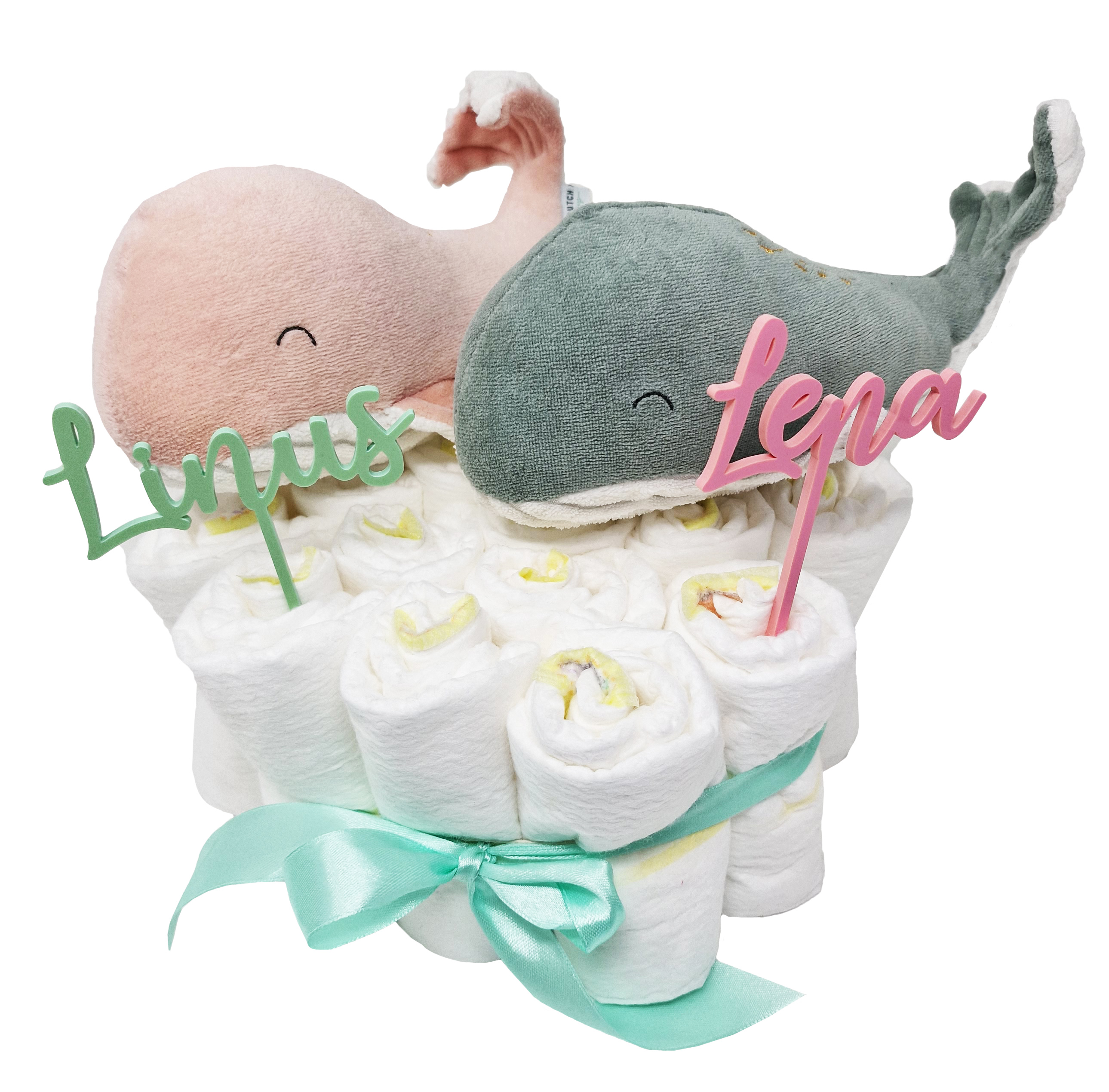 Elfenstall Windeltorte Pamperstorte Zwillingstorte Wal Elfenstall Windeltorte Pamperstorte Zwillingstorte Wal