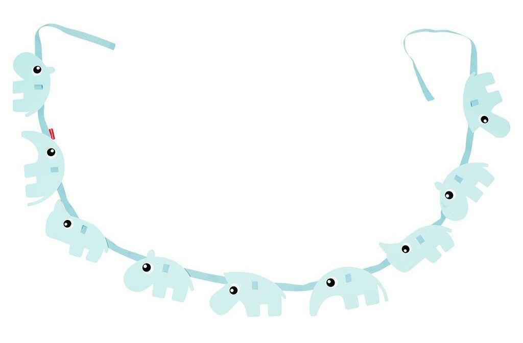 Done by Deer Tiergirlande Girlande mit Tieren, blau