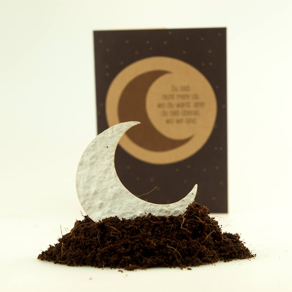 Die Stadtgärtner Du bist nicht mehr da - Halbmond - Trauerkarte