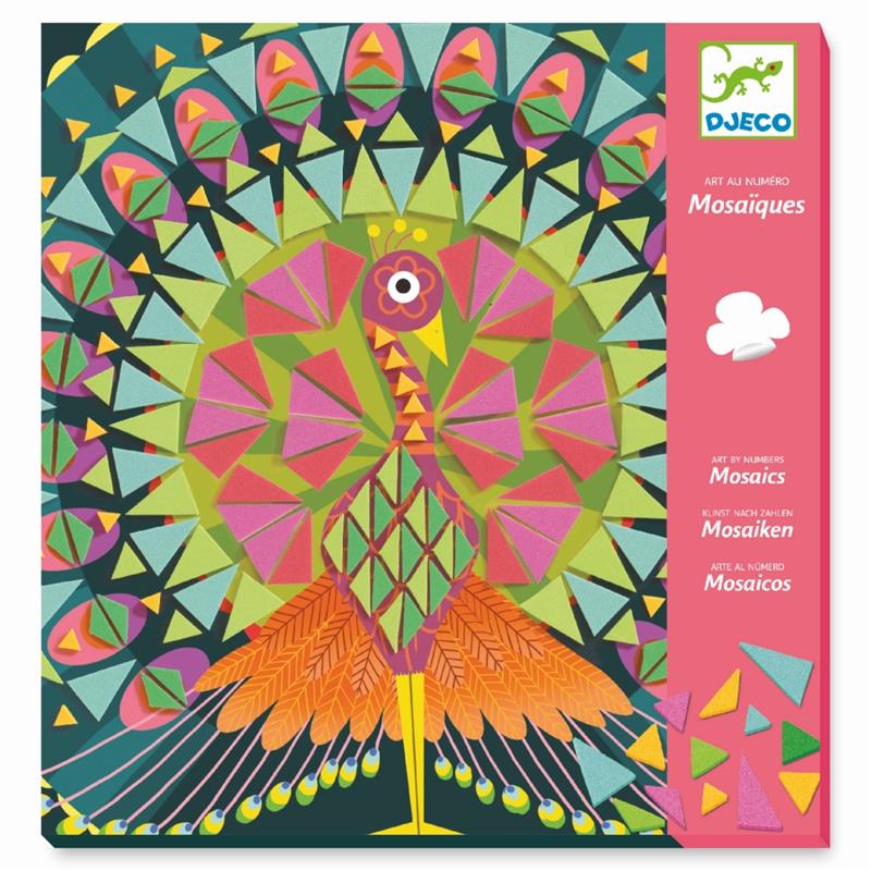 Djeco Mosaik Sticker Set Coco Pfau und Eule
