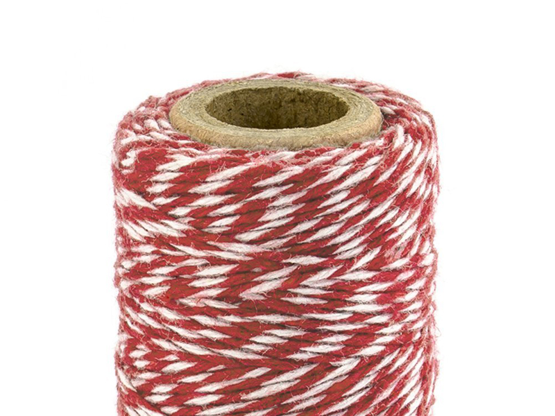 PartyDeco Bakers Twine Bäckergarn aus Baumwolle Bastelschnur rot 50m