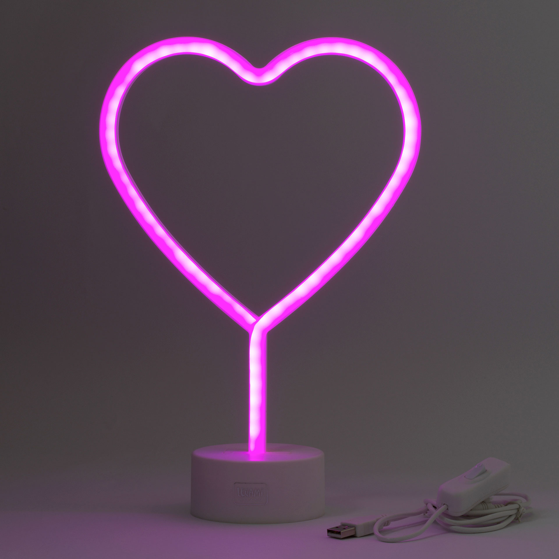 Legami Neon-Effekt LED Schild It's a sign Heart Herz