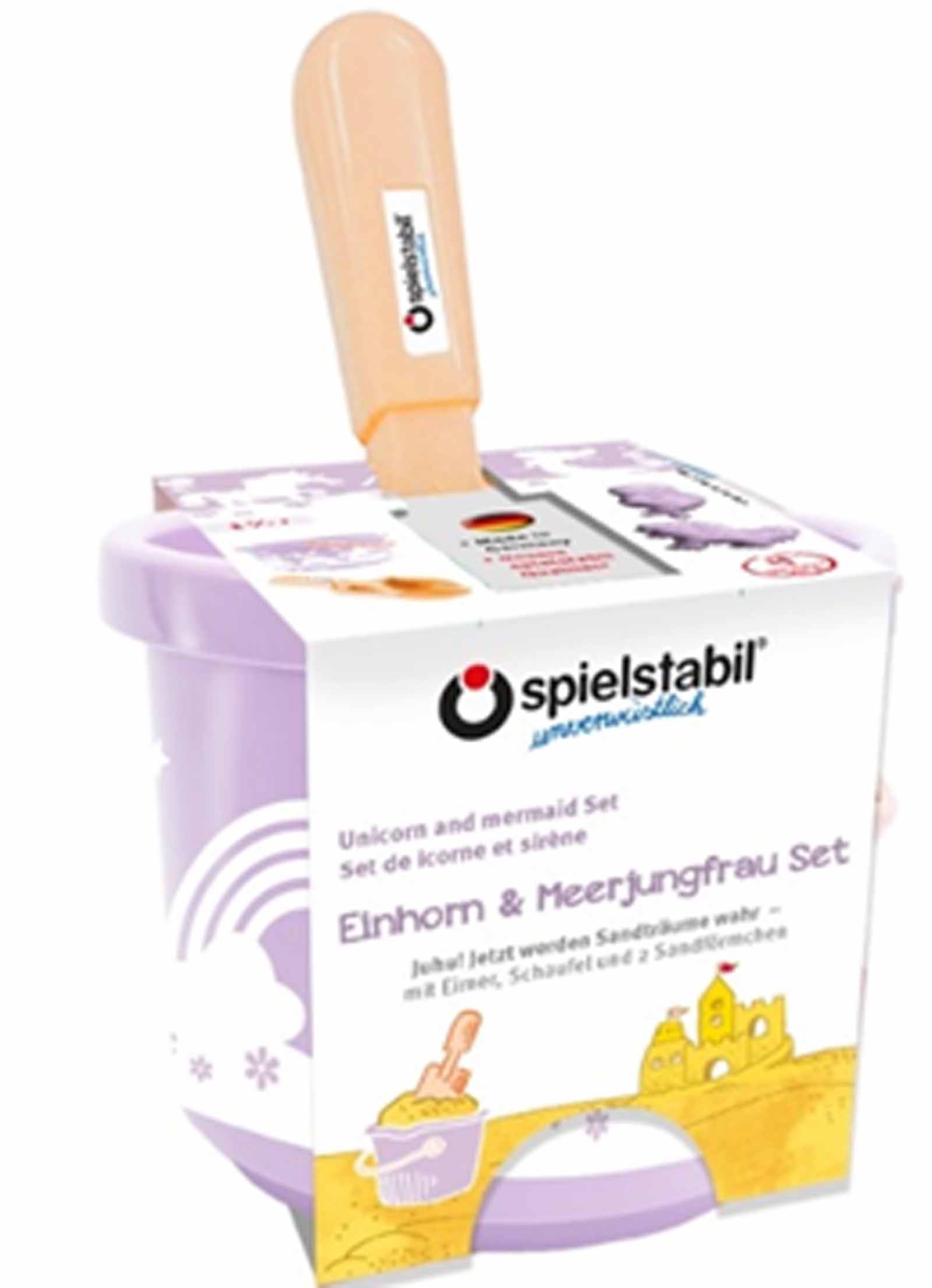 Spielstabil Sandset Meerjungfrau Einhorn 4-teilig Sandkastenspielzeug
