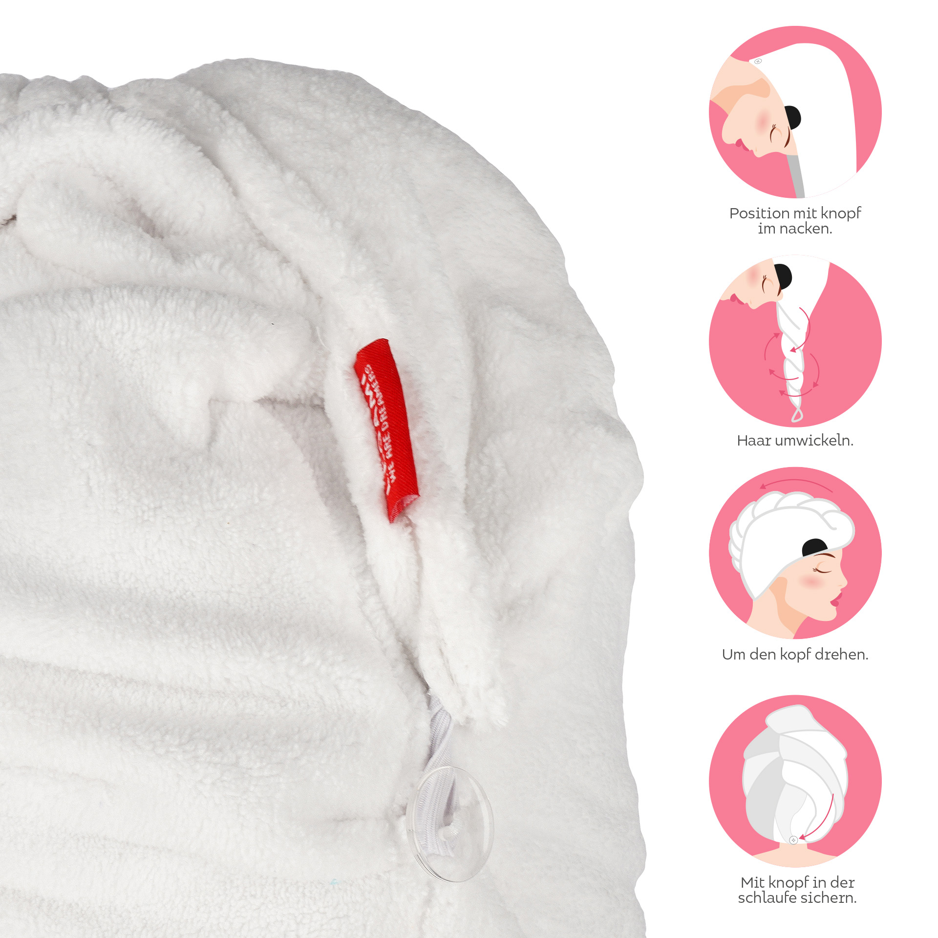 Legami Turban-Handtuch für die Haare - Love my Hair Panda