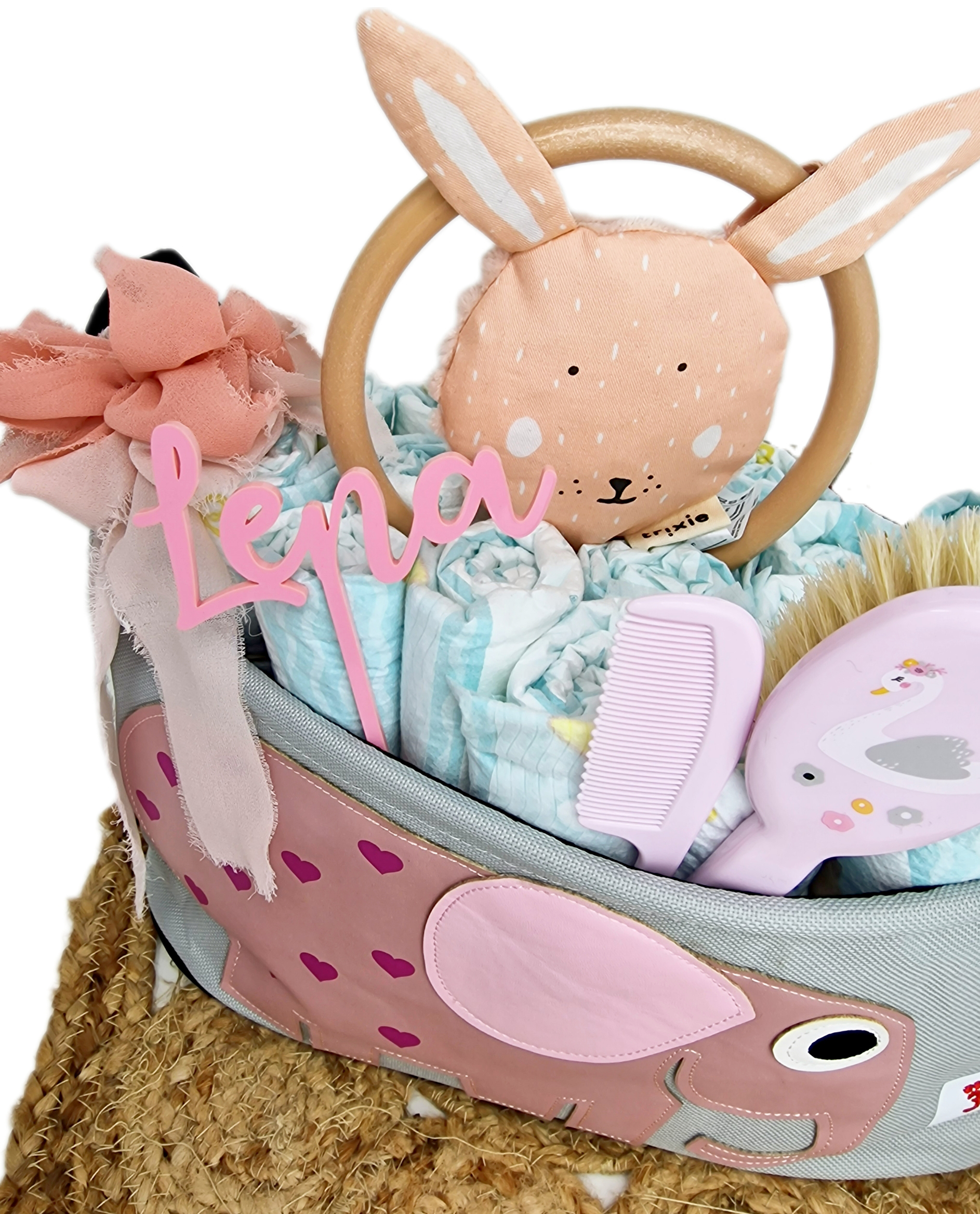 Elfenstall Windeltorte 3 Sprouts Kinderwagentasche Elefant Elfenstall Windeltorte 3 Sprouts Kinderwagentasche Elefant