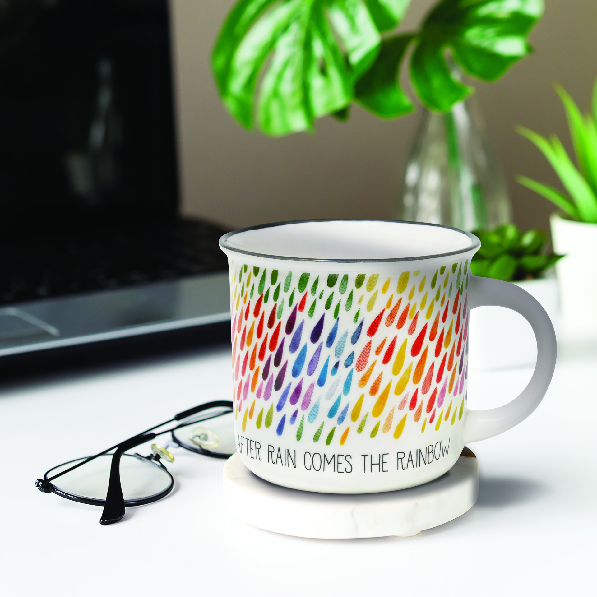 Legami Porzellantasse Trinkbecher Cu-Puccino After Rain Regentropfen