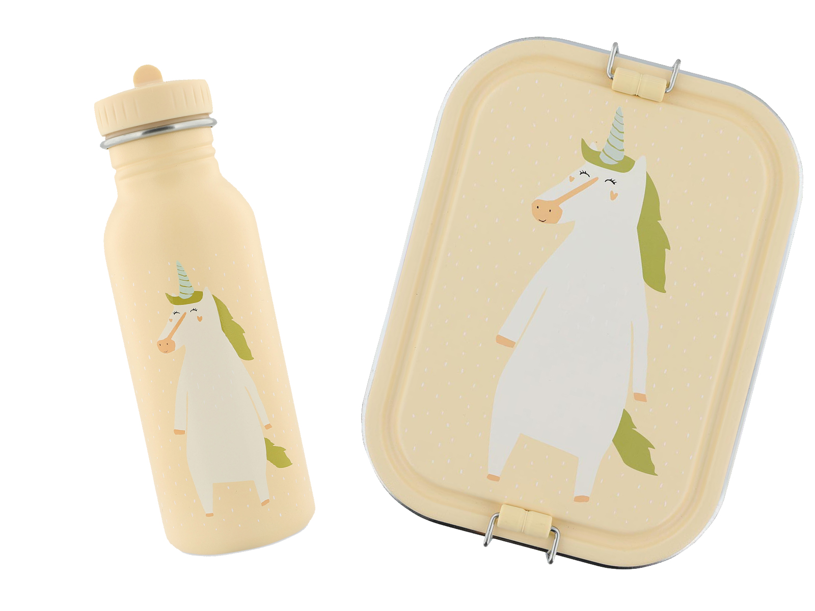 Trixie Baby Brotdose Trinkflasche Set Edelstahl Einhorn Large