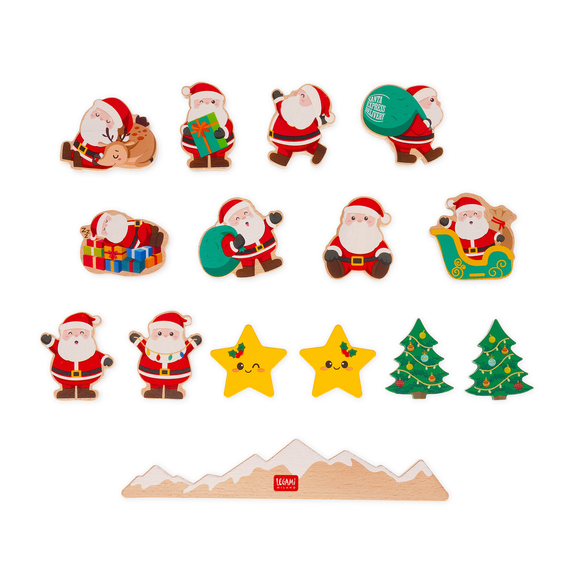 Legami Stapelspiel aus Holz Ho Ho Ho Balancing Game