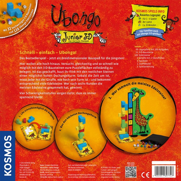 Kosmos Ubongo Junior 3D Spiel Kosmos Ubongo Junior 3D Spiel
