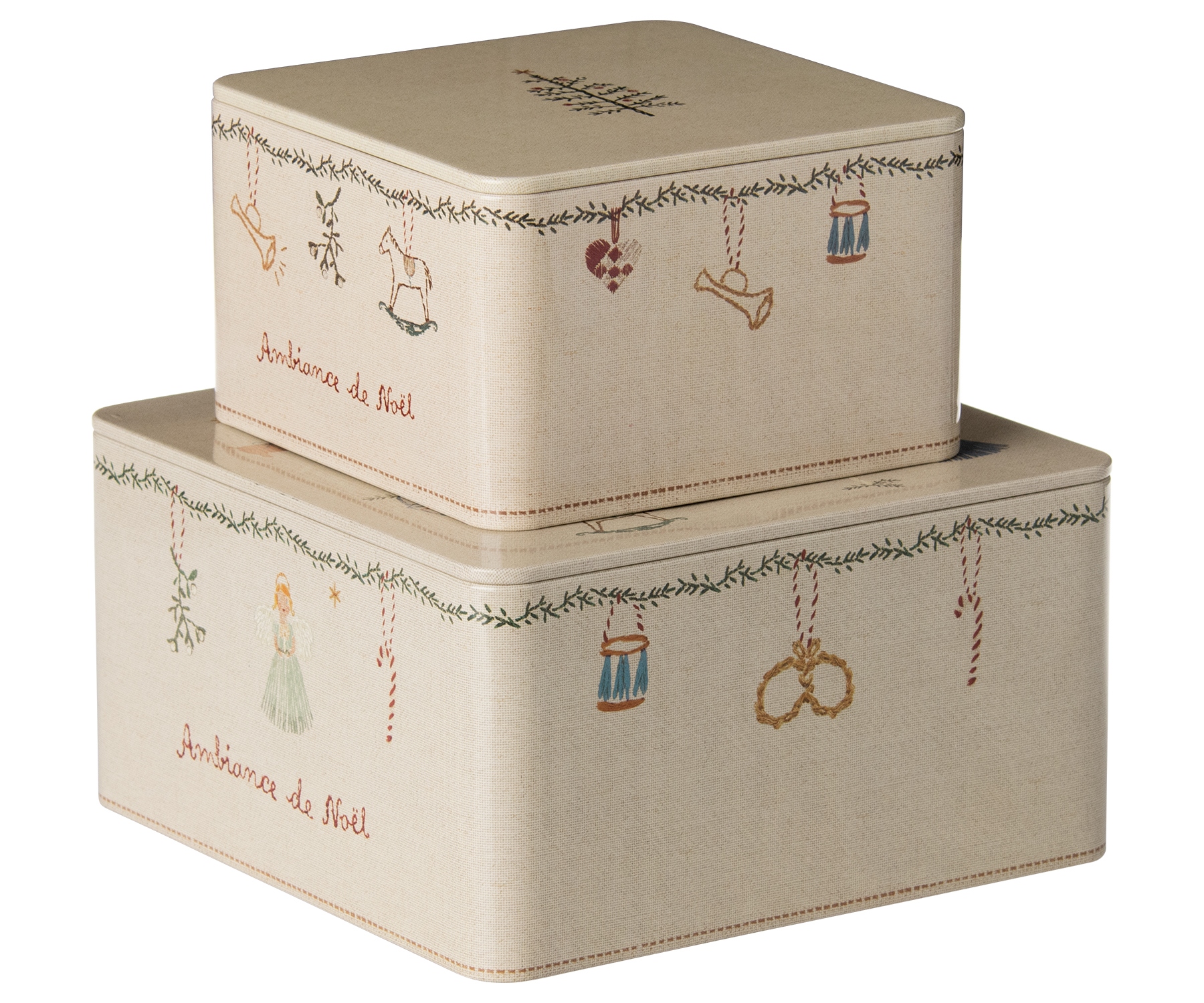 Maileg Metalldosen Box 2er Set Ambiance de Noël