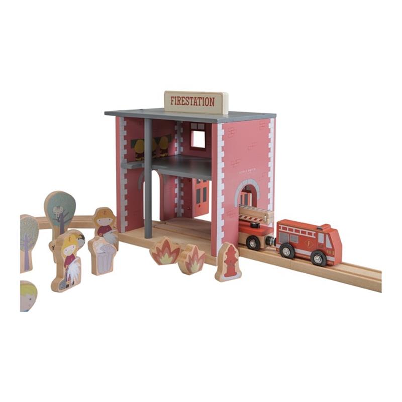 Little Dutch Holzeisenbahn Erweiterung - Feuerwehrhaus Little Dutch Holzeisenbahn Erweiterung - Feuerwehrhaus