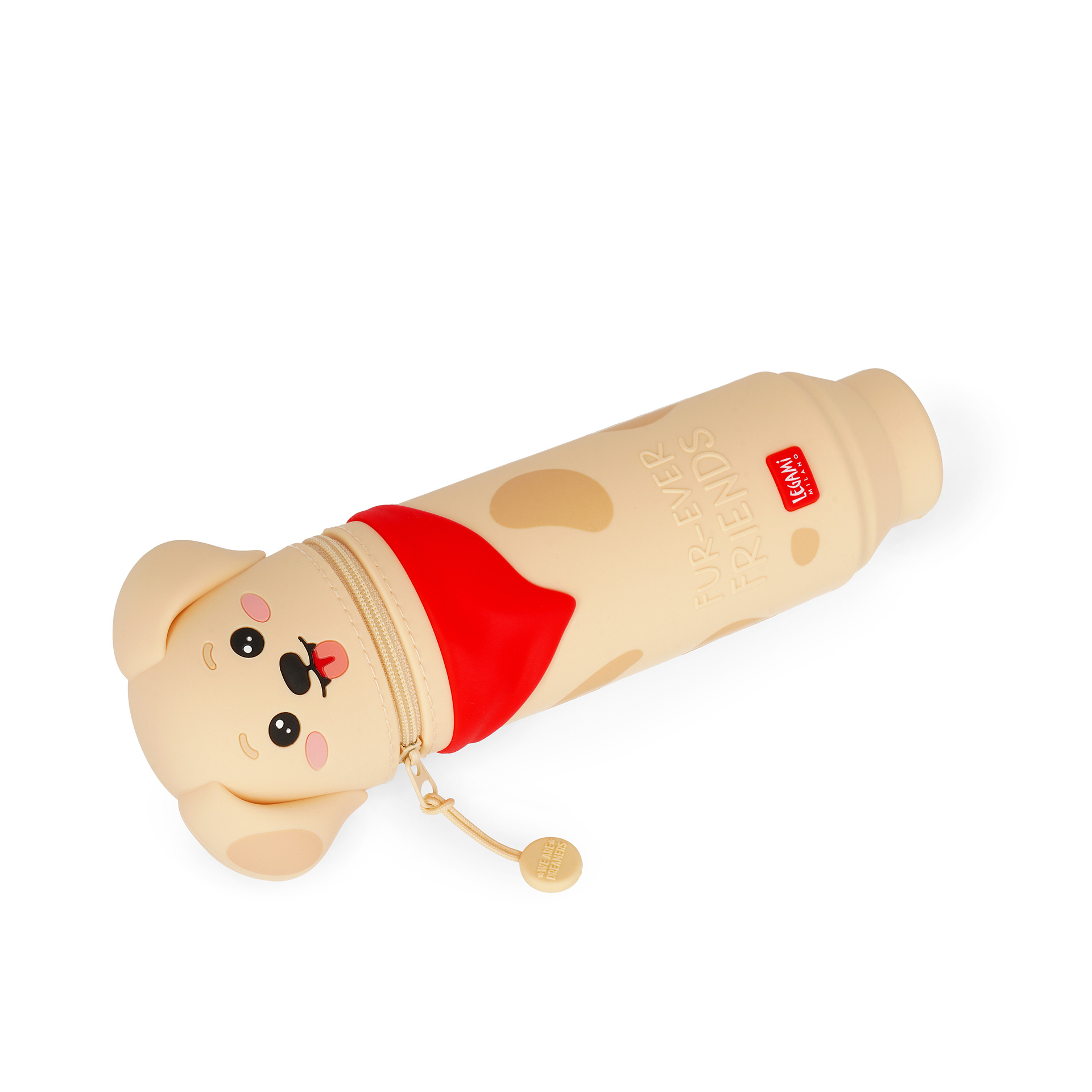 Legami 2 in 1 Federmäppchen aus Silikon Kawaii Golden Retriever
