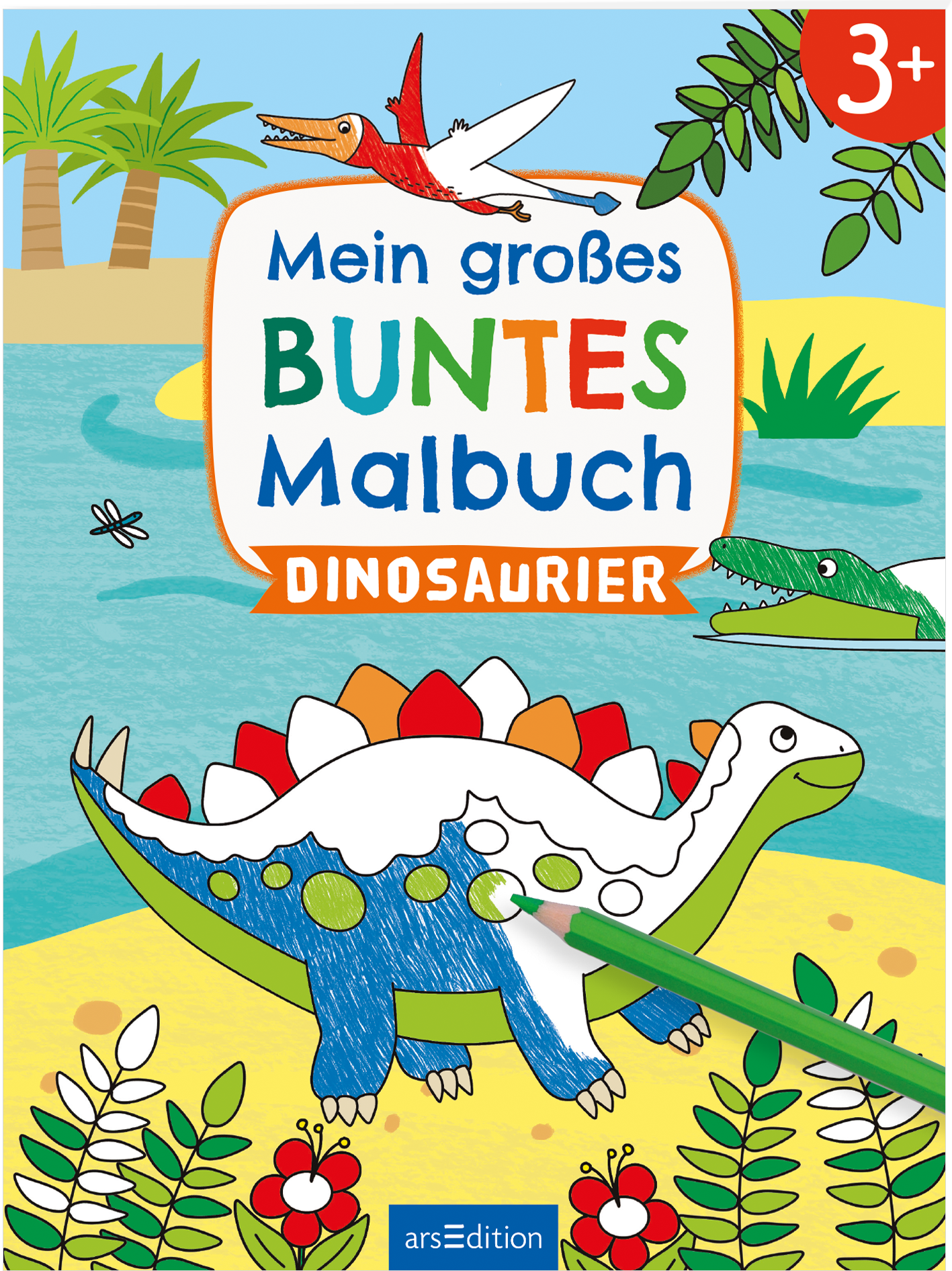 Mein großes buntes Malbuch – Dinosaurier ab 3 Jahre