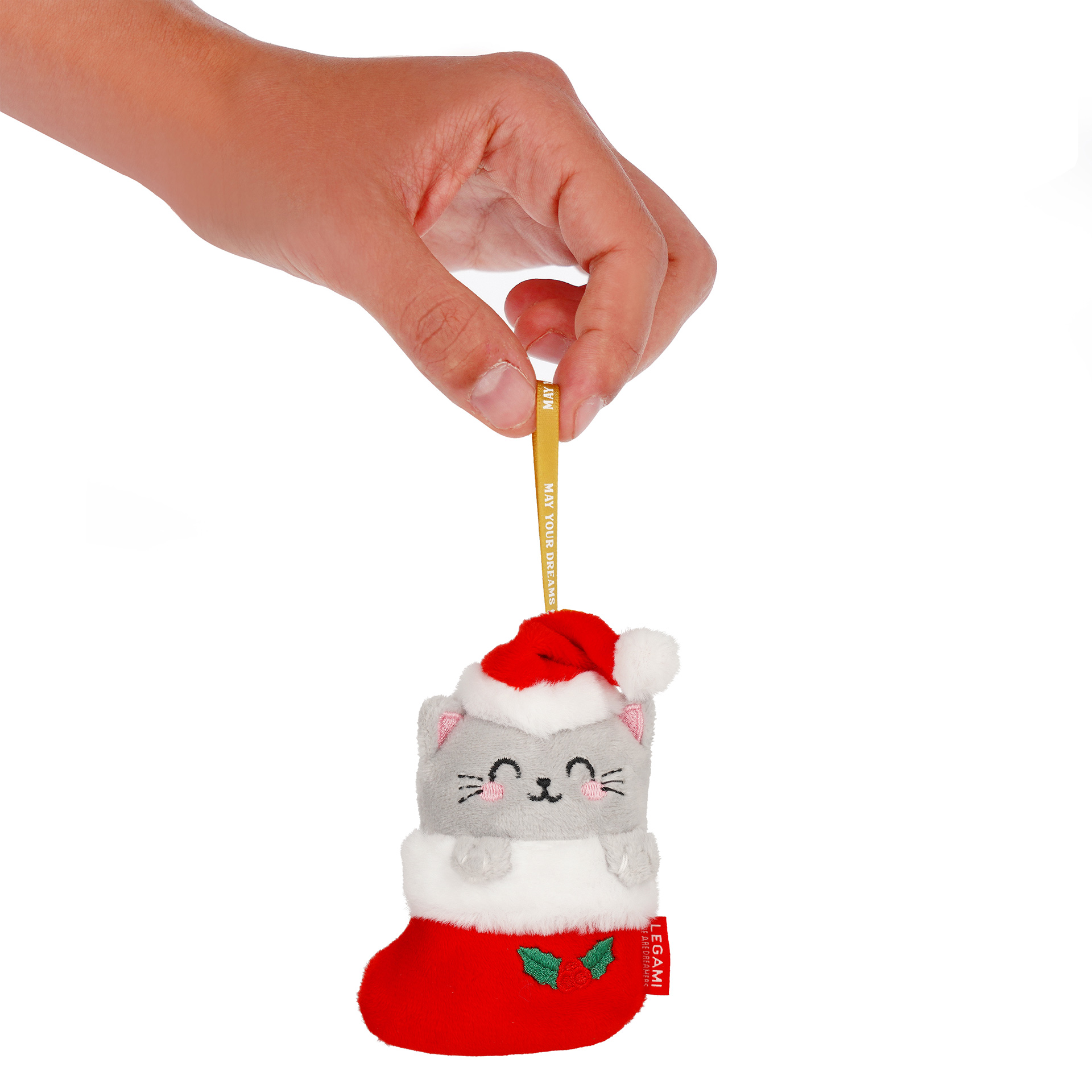 Legami Christbaumschmuck Ho-Ho-Hornament aus Plüsch Kitty Katze