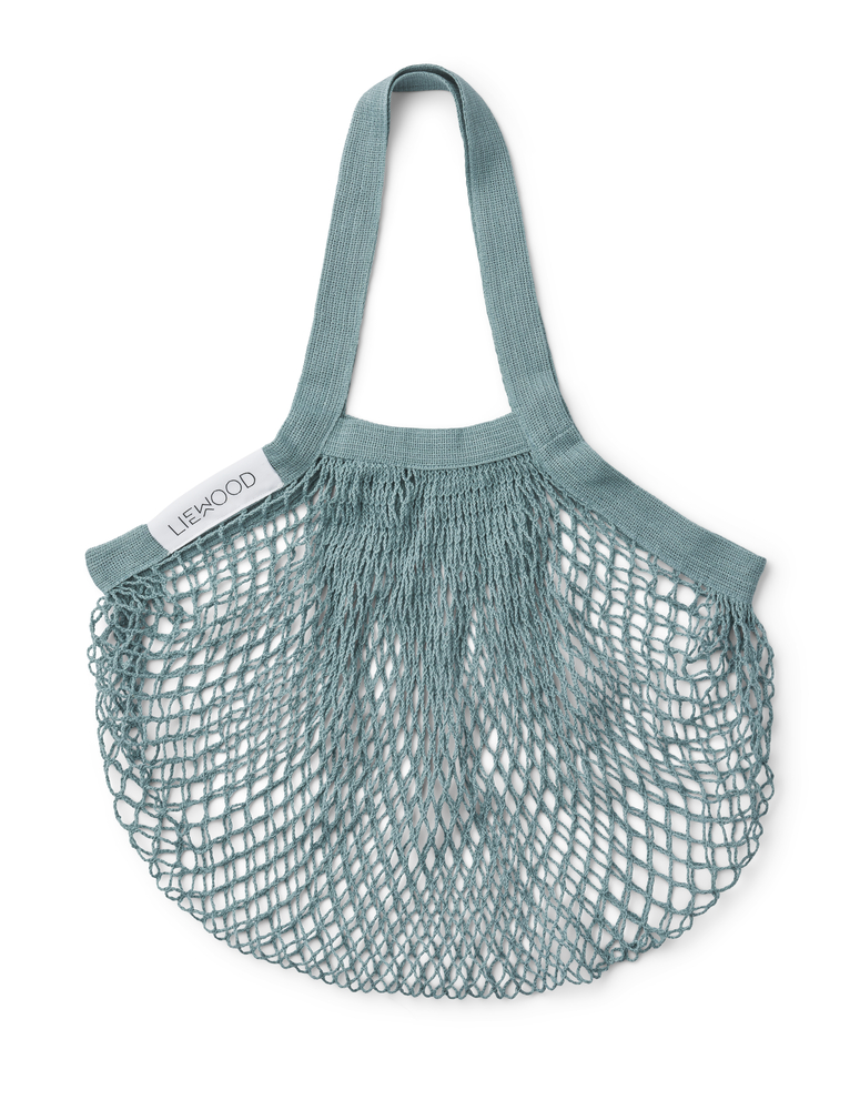 Liewood Einkaufsnetz aus Baumwolle Mesi mesh tote bag Sea Blue