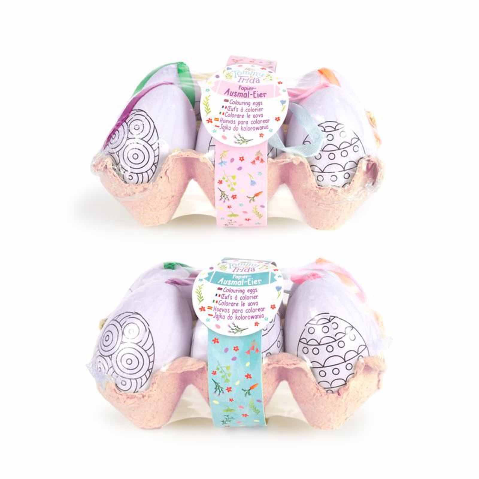 Trendhaus Tommy & Frida Papier-Ausmaleier 6er Set