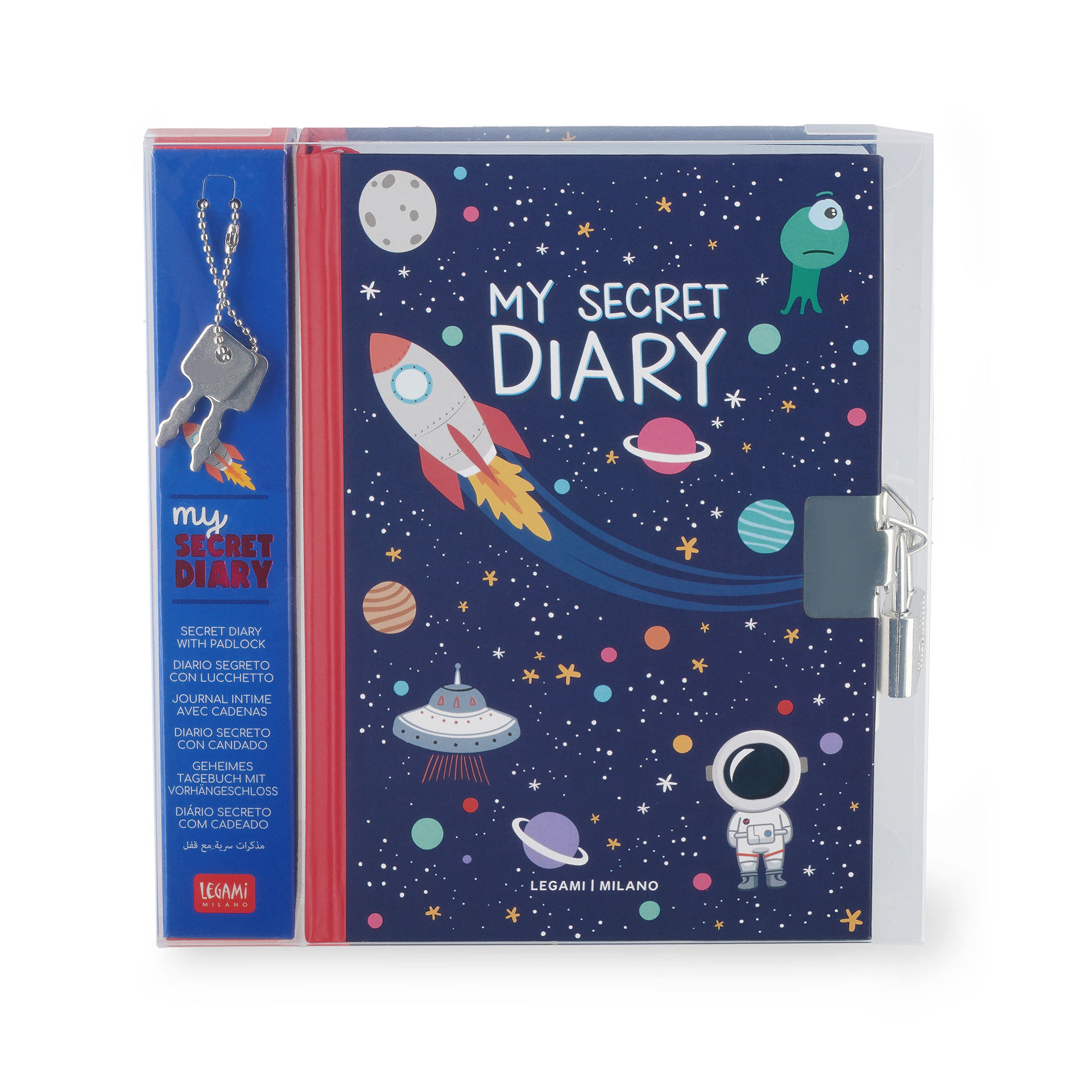 Legami Geheimes Tagebuch mit Vorhängeschloss My Secret Diary Weltall