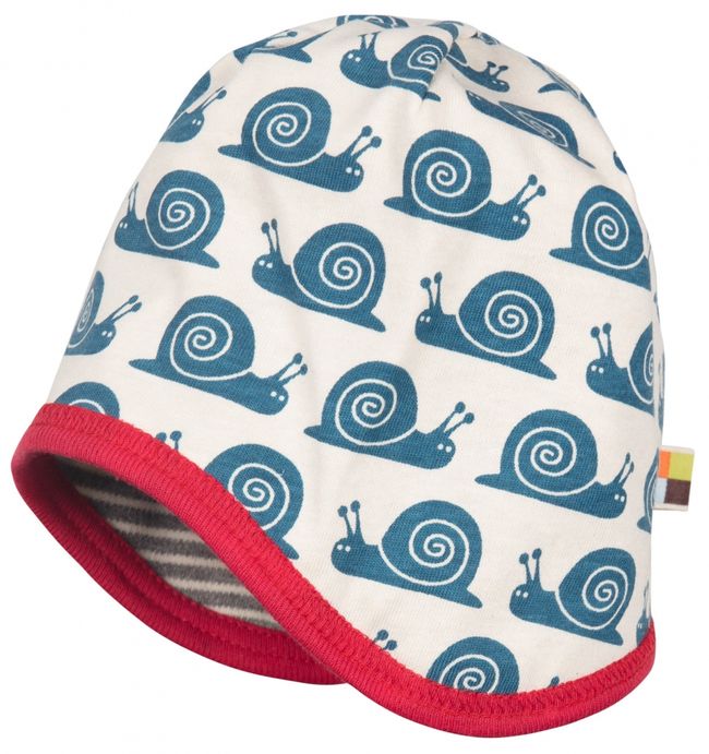 Loud + Proud Wendemütze Kindermütze Grau Schnecke 62/68