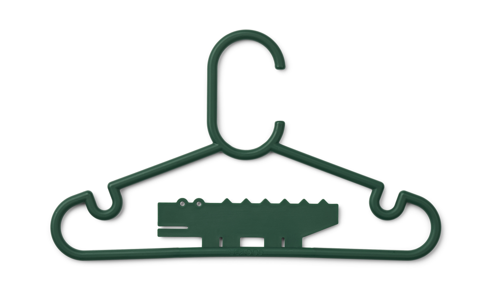 Liewood Kinderkleiderbügel Falton Hanger 8 Stück Krokodil Garden Green