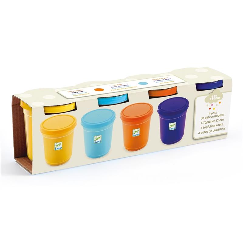 Djeco Knete im 4er Set Knetset Natur