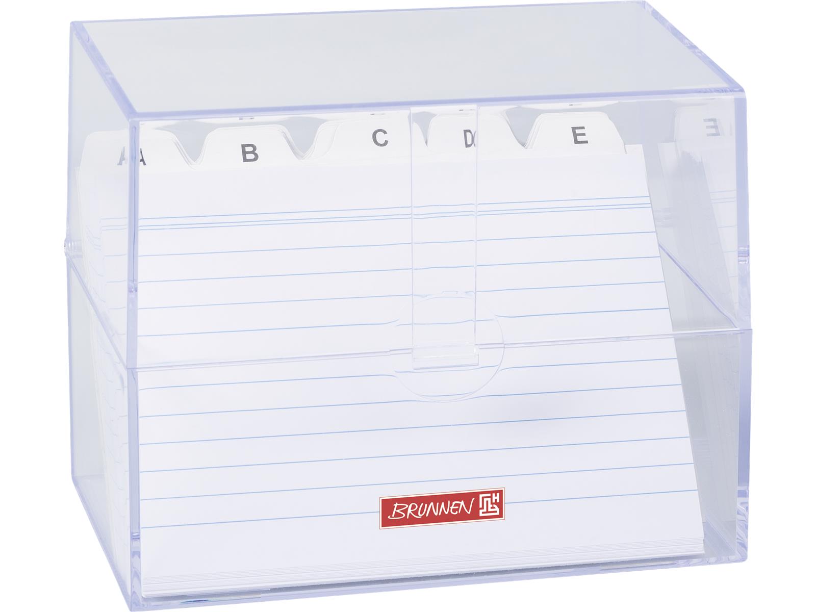 Brunnen Kartei Box für Karteikarten A6 transparent