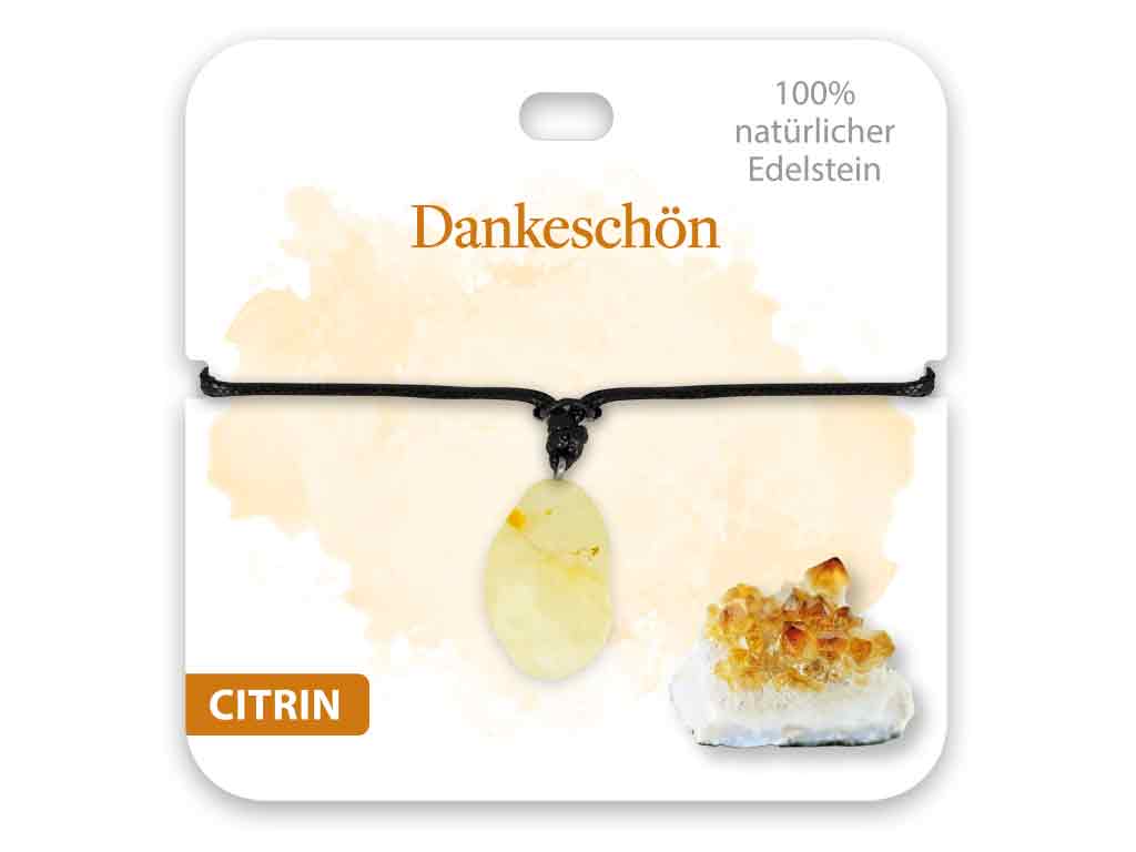 BB Klostermann Edelstein Kette Citrin Dankeschön
