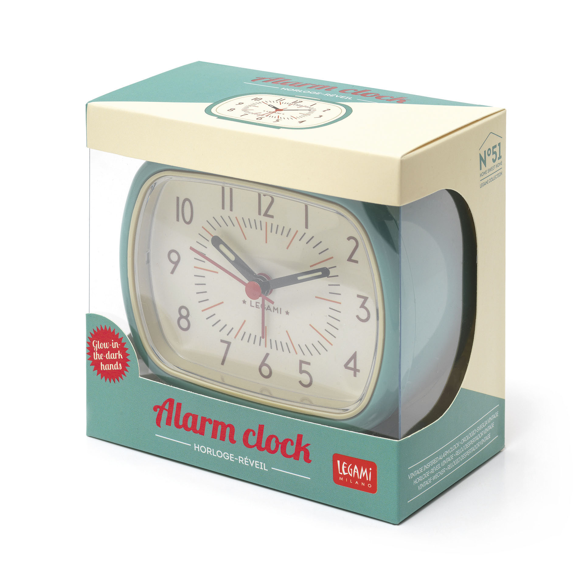 Legami Wecker im Retro Look Vintage Aqua 