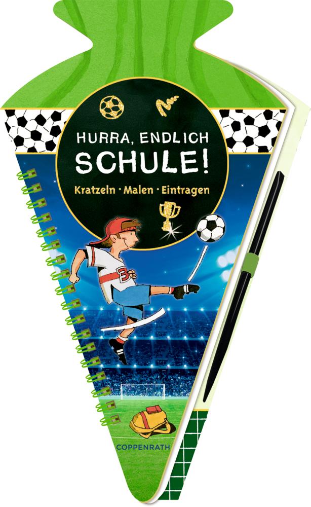Schultüten Kratzelbuch Fußballfreunde Hurra endlich Schule