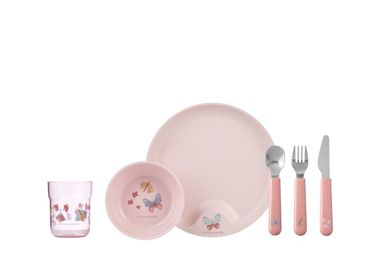 Mepal Mio Little Dutch Kindergeschirr Set 6 teilig Flowers & Butterflies