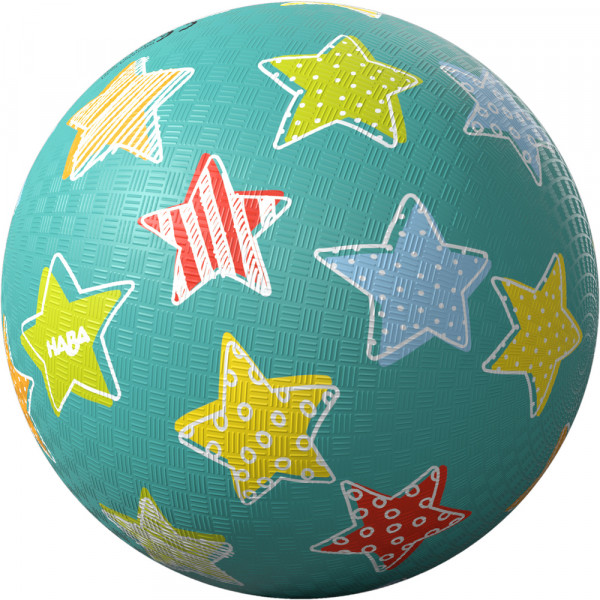 Haba Ball aus Kautschuk Kinderball Spielball Motiv Sterne 12,7 cm