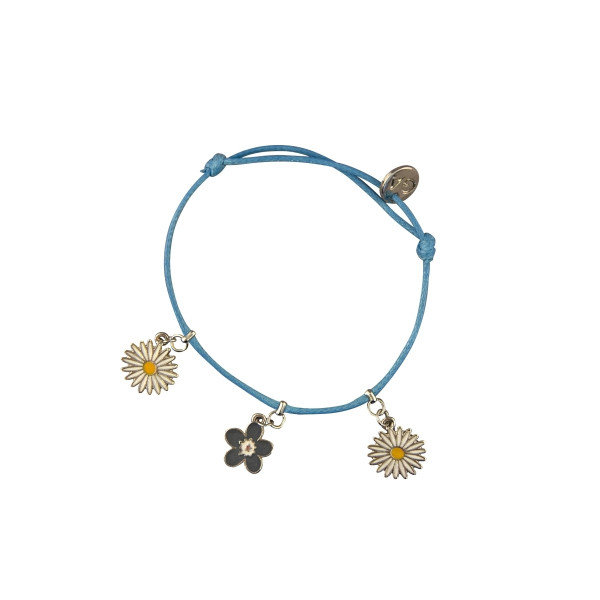 Gobal Affairs Armband Blumen blau