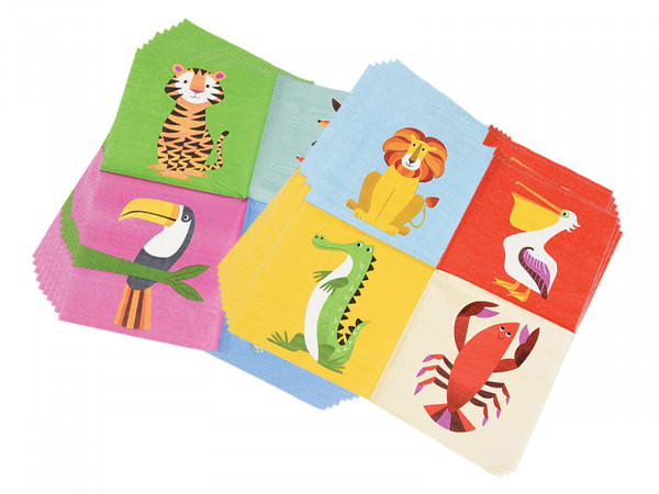 Rex International Kinder Papierservietten Safari Tiere 20 Stück
