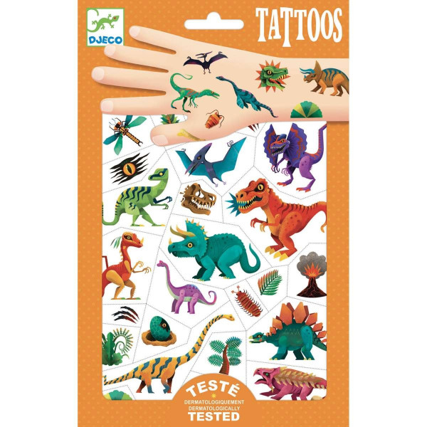 Djeco Kinder-Tattoos Motiv Dinosaurier