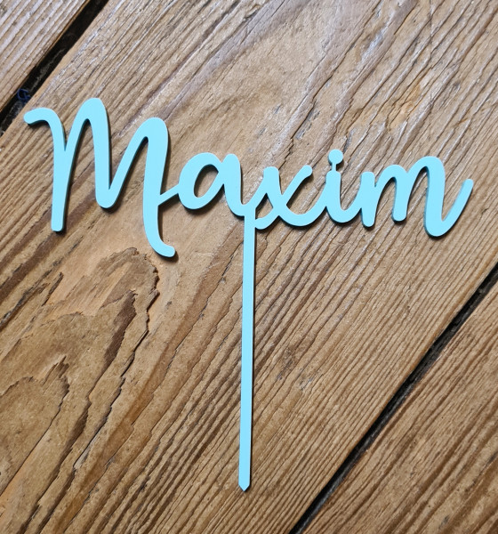 Personalisierter Cake Topper aus Acryl mit Wunschname