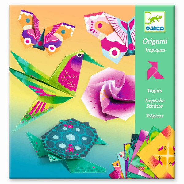 Djeco Origami Tropics Tropische Tiere Bastelset