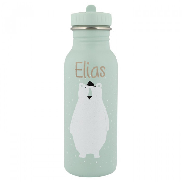 Trixie Trinkflasche aus Edelstahl Mr Polar Bear Eisbär mint 500ml personalisiert
