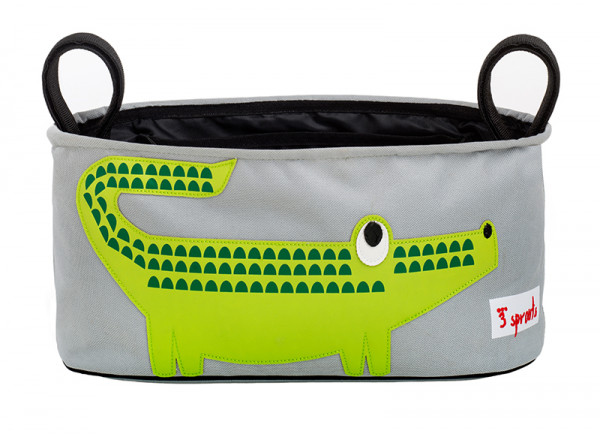 3 Sprouts Kinderwagentasche Kinderwagenorganizer Krokodil grün