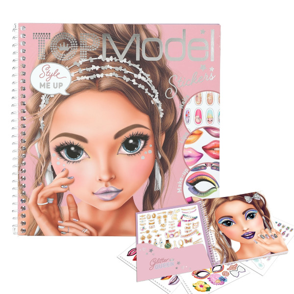 TOPModel Dress me up Face Glitter Queen Stickerbuch