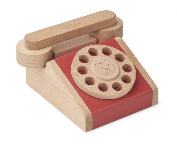 Liewood Selma klassisches Telefon aus Holz apple red