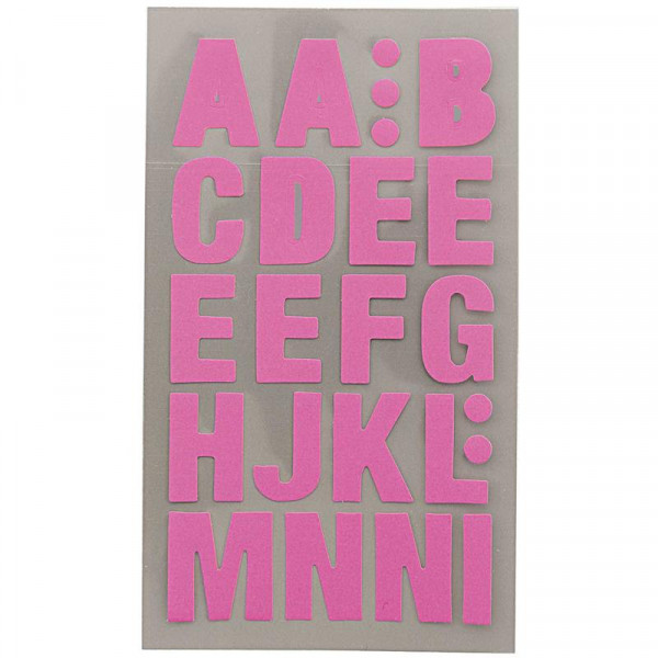 Rico Design Paper Poetry Office Sticker Aufkleber Buchstaben Neon Pink 4 Bögen