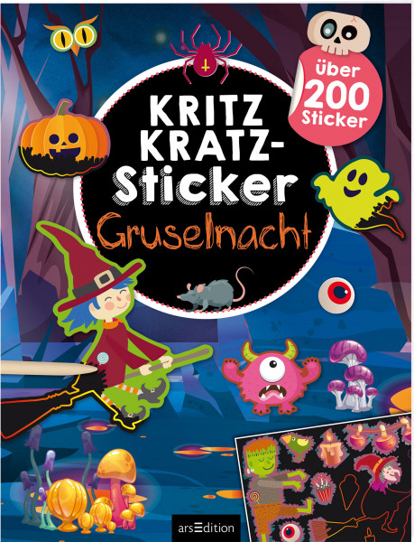 ars Edition Kritzkratz Sticker Gruselnacht