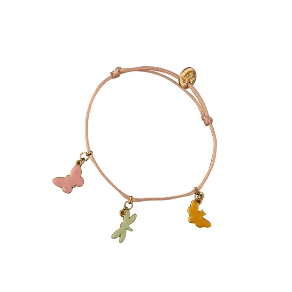 Gobal Affairs Armband Schmetterling rosa