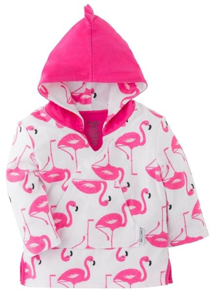 Zoocchini Frottee-Kapuzenshirt - Franny der Flamingo 12-24 Monate