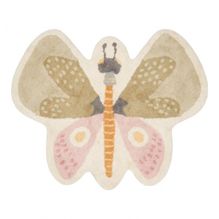 Little Dutch Teppich Schmetterling Mint/Pink 94x110 cm