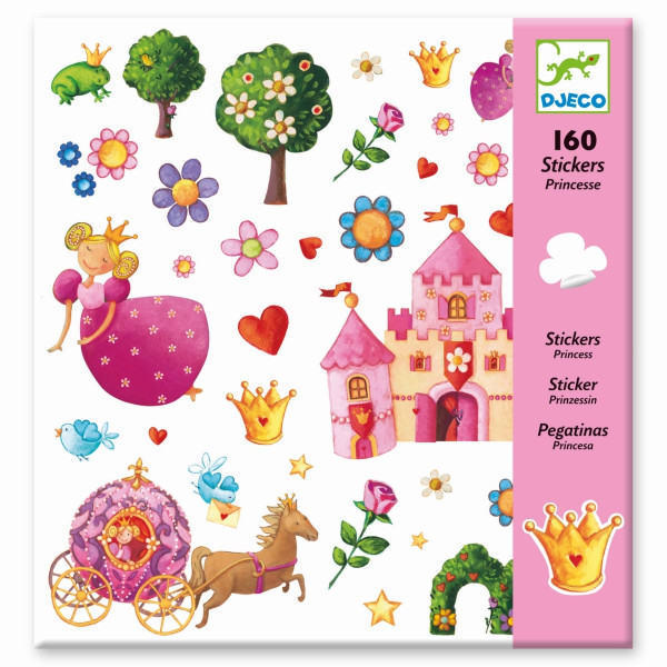 Djeco Aufkleber Sticker Märchen Prinzessinen 160 Stück