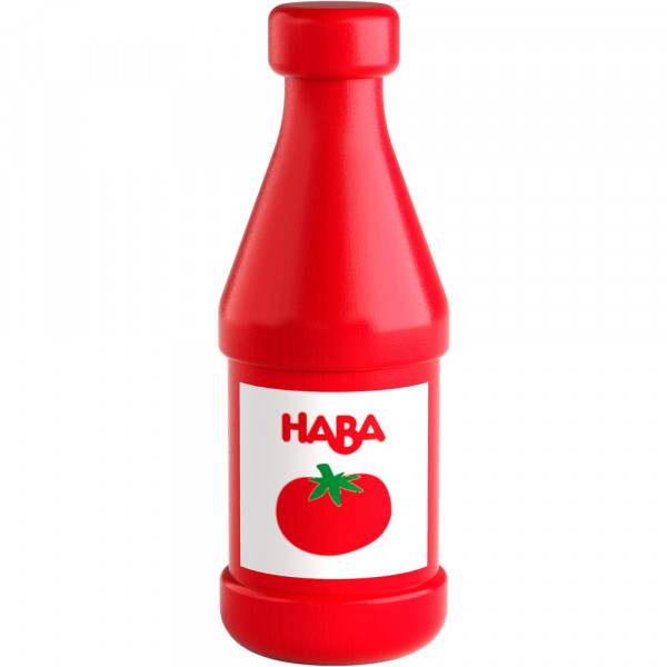 Haba Holzketchup Tomatenketchup für den Kaufladen oder Spielküche