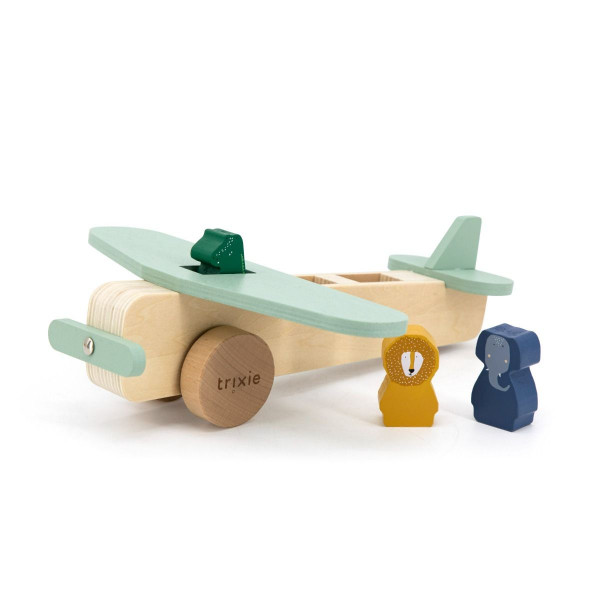 Trixie Holzflugzeug mit Tieren Steckspielzeug