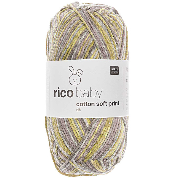 Rico Design Rico Baby cotton soft print dk Wolle 50g Farbe 018 Lila-Grün