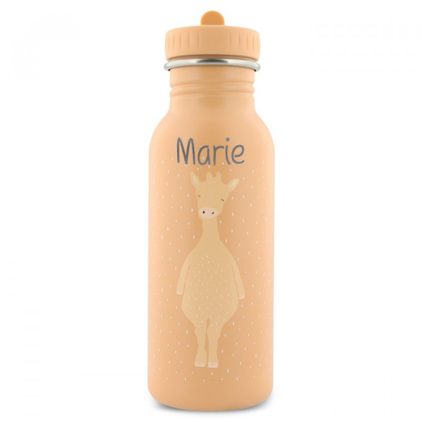 Trixie Trinkflasche aus Edelstahl Mrs Giraffe Apricot 500ml personalisiert